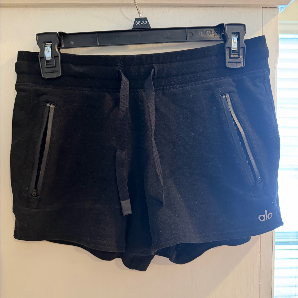 Alo Yoga Black Cotton Shorts! Size Xs!
